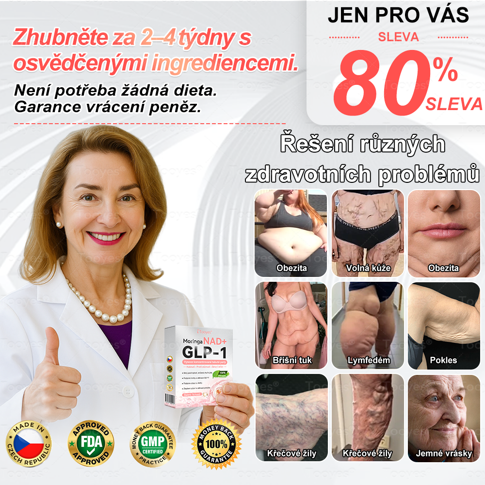 🔥Tooyes® GLP-1 tekuté perly s vysokou koncentrací - s obsahem NAD+, moringy a HCA (hubnutí, proti stárnutí, podpora střev a imunitního systému, rovnováha hladiny cukru v krvi, zdraví srdce a mozku)⚡