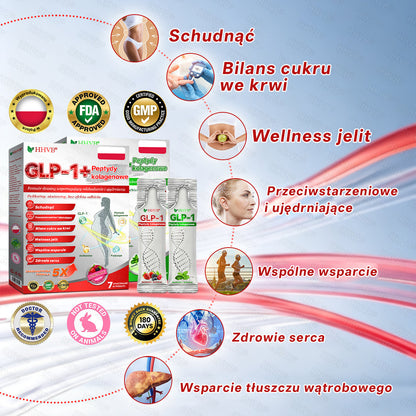 Oficjalny Sklep 𝐇𝐇𝐕𝐁®🌿 GLP-1 + Peptydy Kolagenowe – płyn doustny wspierający odchudzanie i ujędrnianie skóry 🔥 Wzbogacony o Matrixyl 3000, pomaga przy ✅ otyłości, poprawie jędrności skóry, wsparciu serca, cukrzycy, bezdechu sennym i problemach ze stawami.