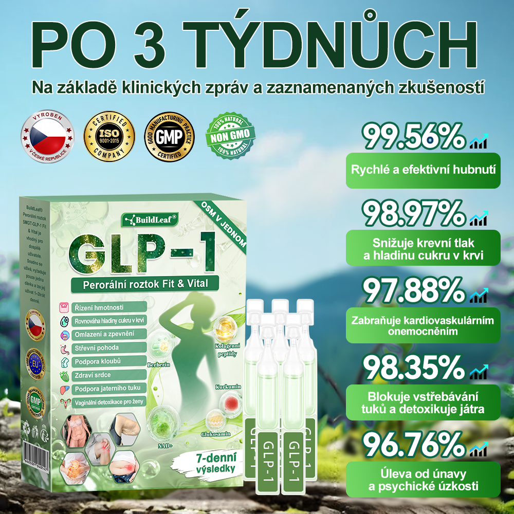 BuildLeafe® GLP-1 8-in-1 Fit & Vital Szájhigiéniai oldat Alkalmas elhízás, szív- és érrendszeri egészség, cukorbetegség, alvási apnoe, bélrendszeri egészség, ízületiproblémák és egyéb egészségügyi igények esetén